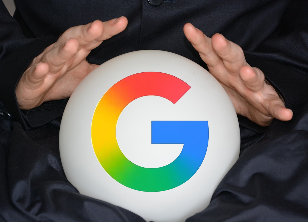 crystal ball with Google logo