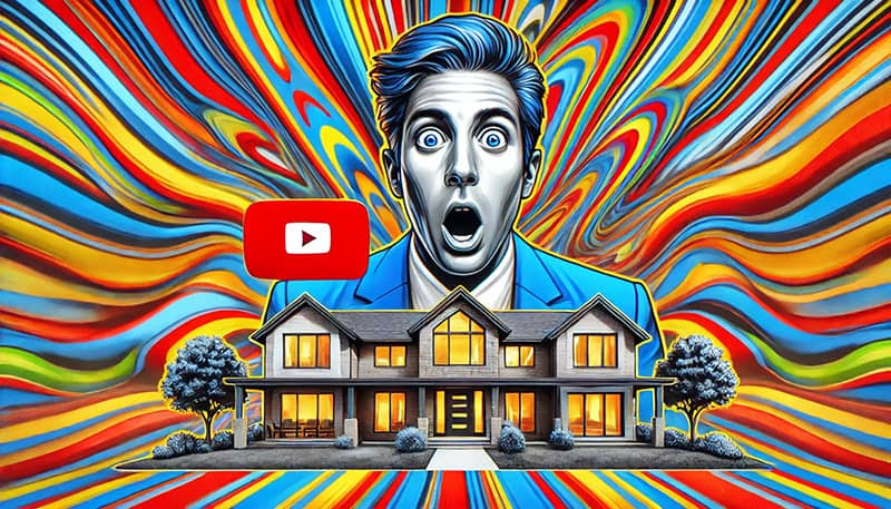 image of a phony, exaggerated YouTube video thumbnail