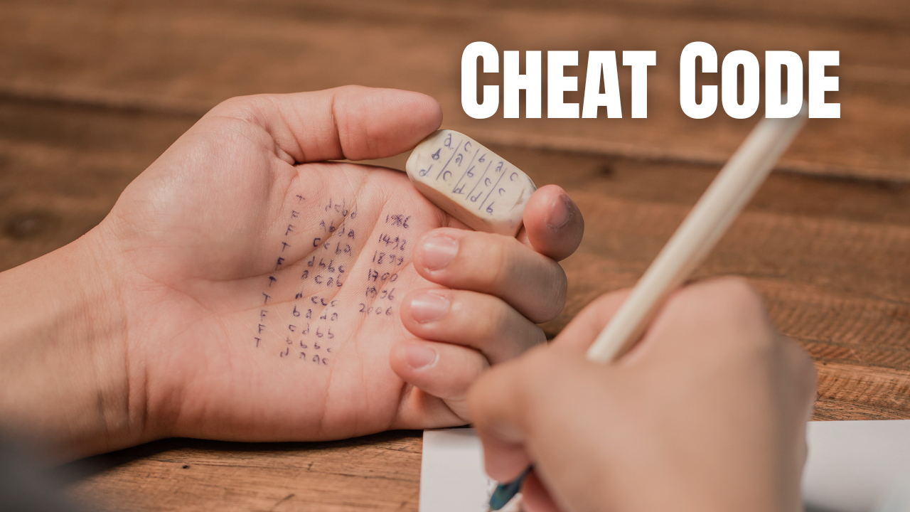 image of a student cheating