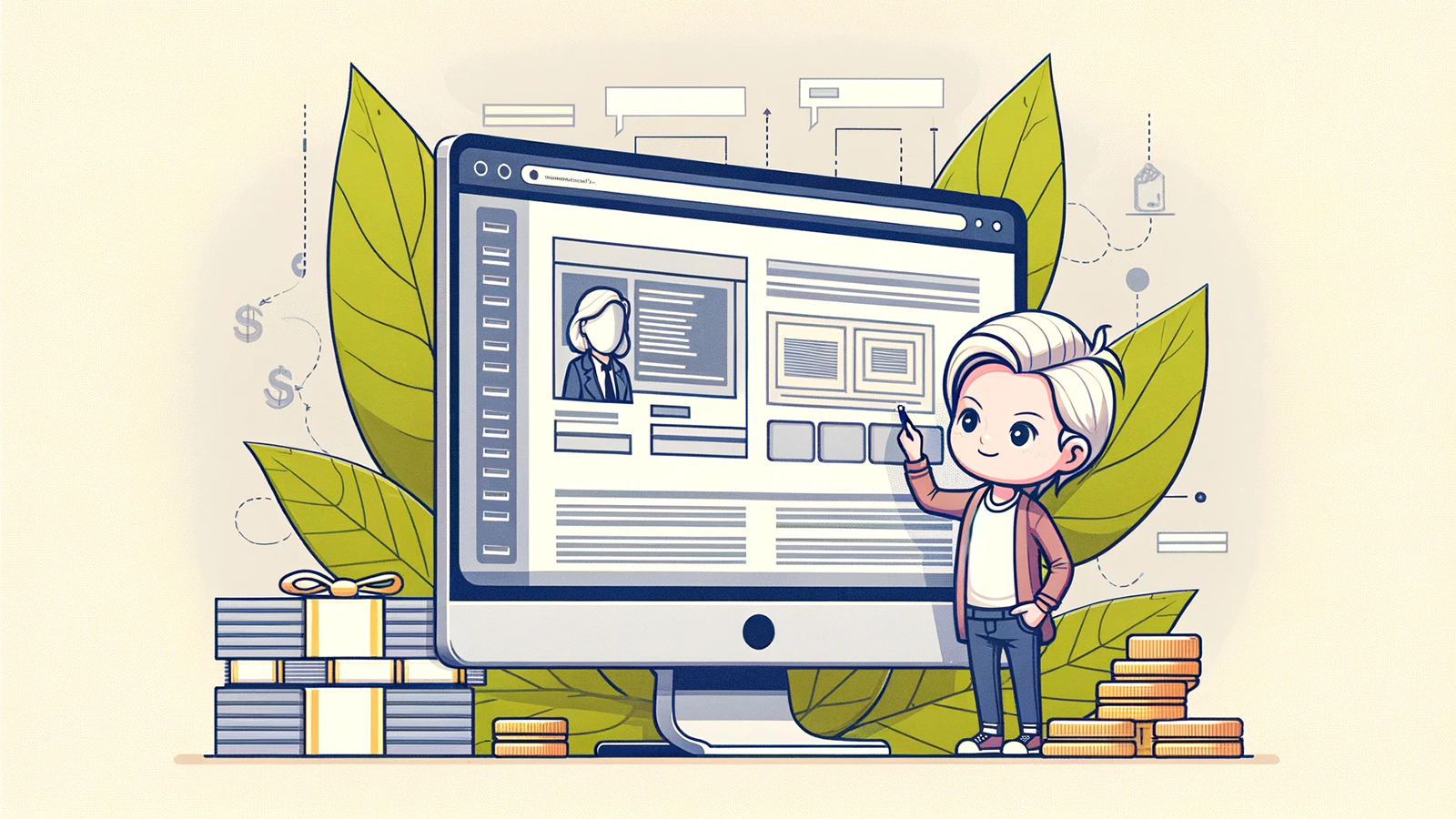 illustration of a real estate agent's website